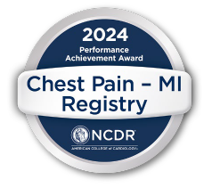 Chest pain mi registry platinum award logo