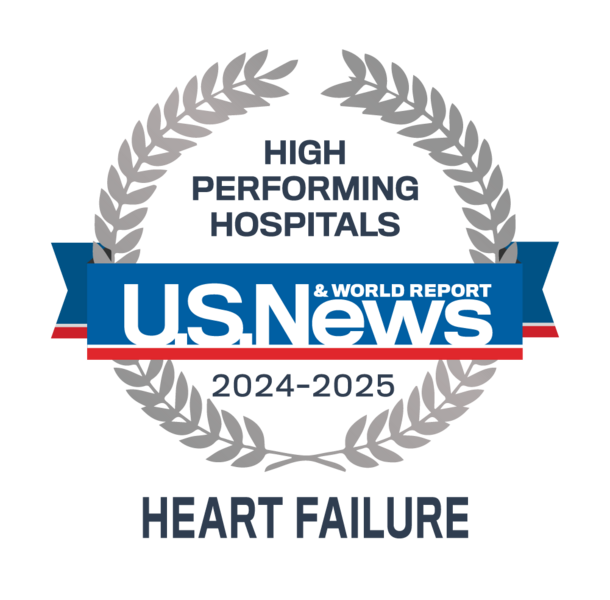 US News heart failure 2024-25 badge